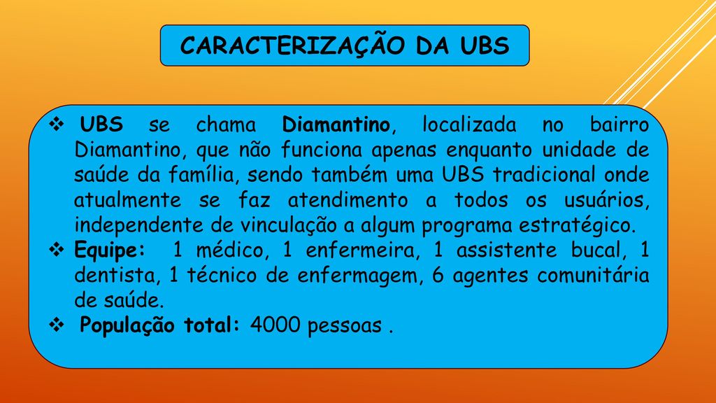CARACTERIZAÇÃO DA UBS