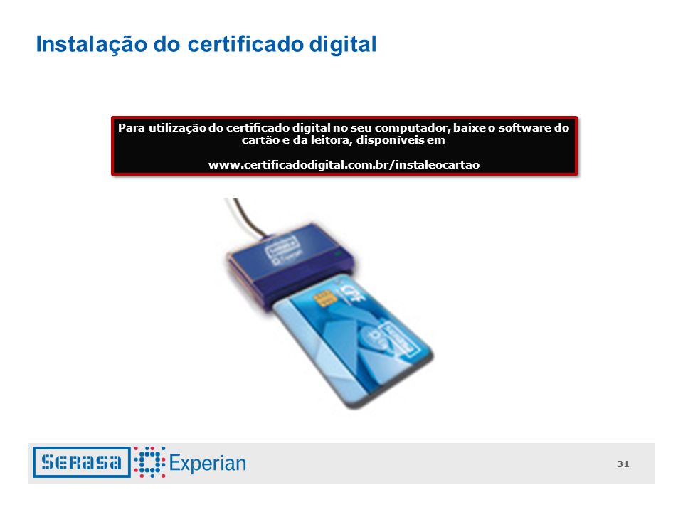 Instalação do certificado digital