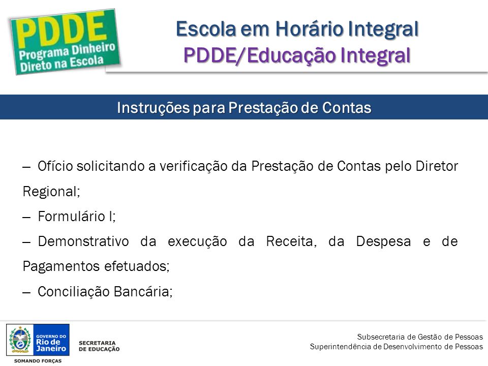 Escola em Horário Integral PDDE/Educação Integral