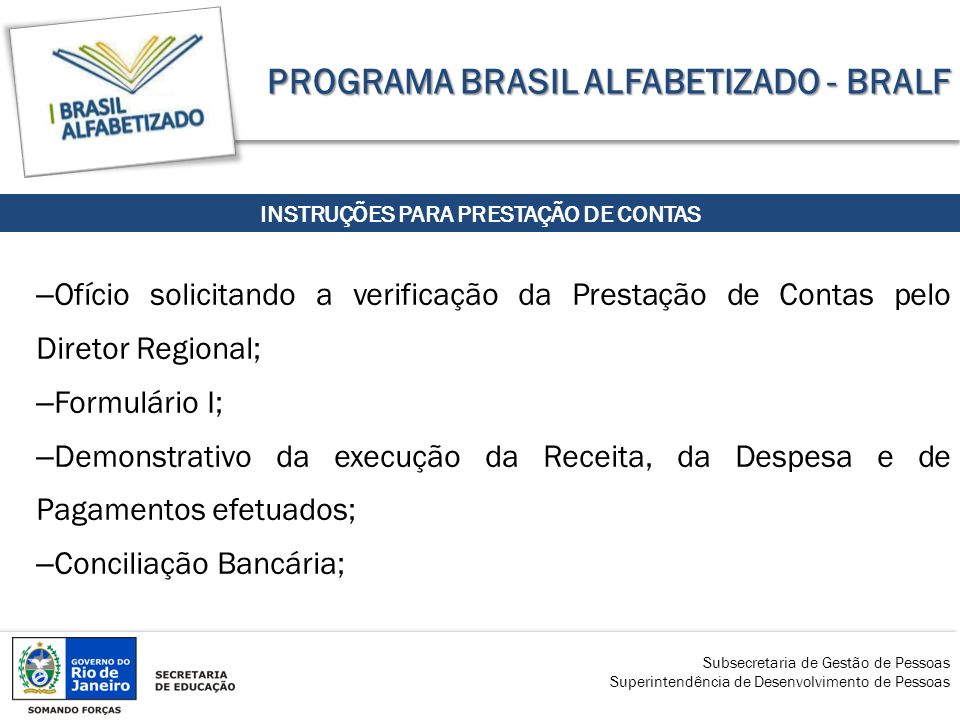 Programa Brasil Alfabetizado - BRALF