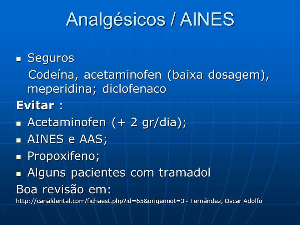 Analgésicos / AINES Seguros