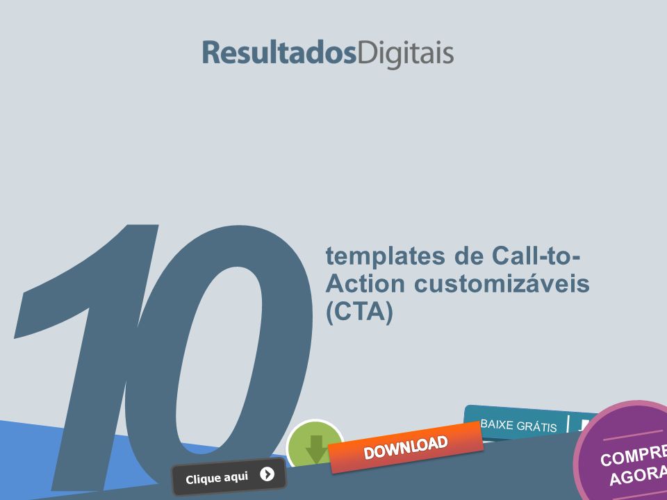 10 templates de Call-to-Action customizáveis (CTA) DOWNLOAD
