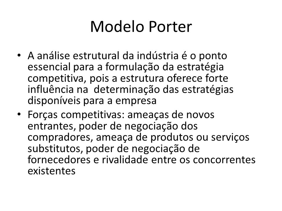 Modelo Porter