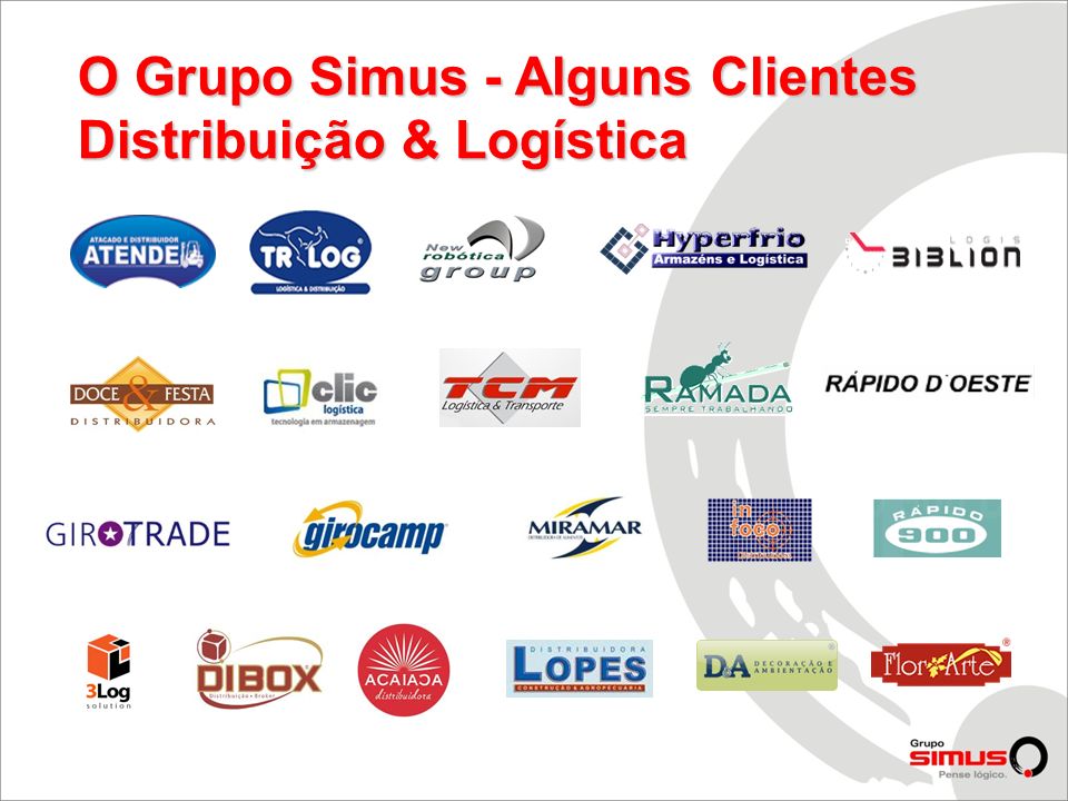 O Grupo Simus - Alguns Clientes Distribuição & Logística