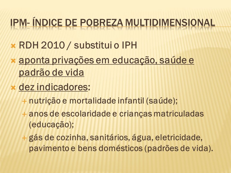 IPM- Índice de Pobreza Multidimensional
