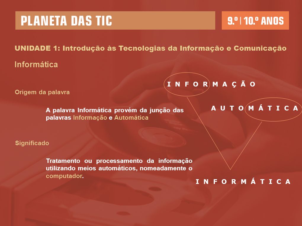 UNIDADE 1: Introdução às Tecnologias da Informação e Comunicação