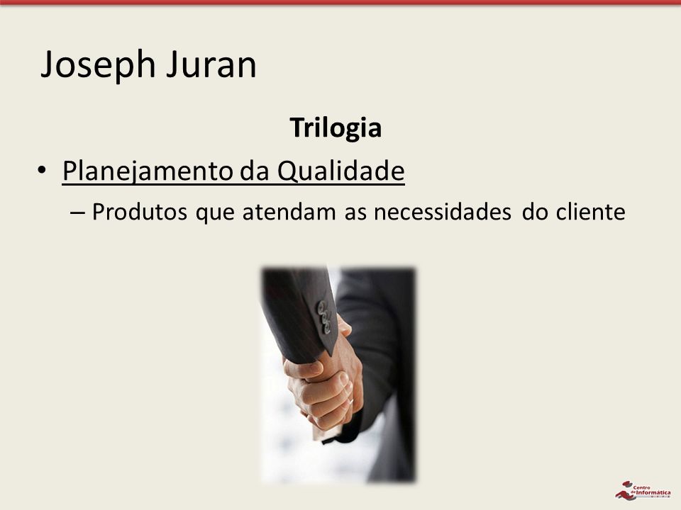Joseph Juran Trilogia Planejamento da Qualidade