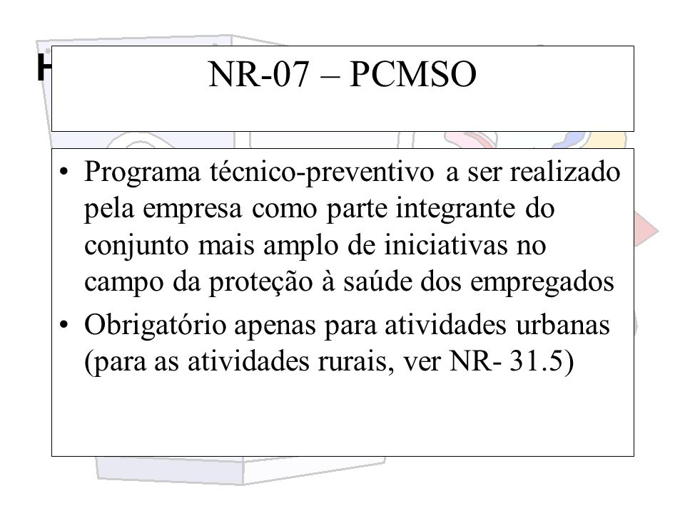 NR-07 – PCMSO