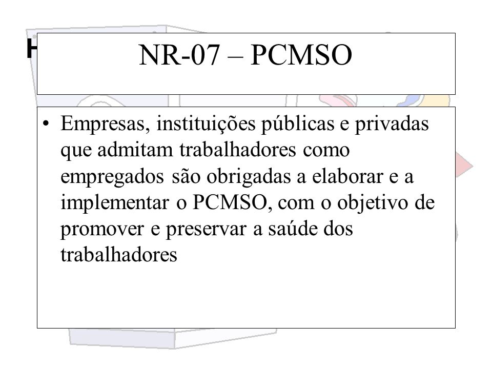 NR-07 – PCMSO