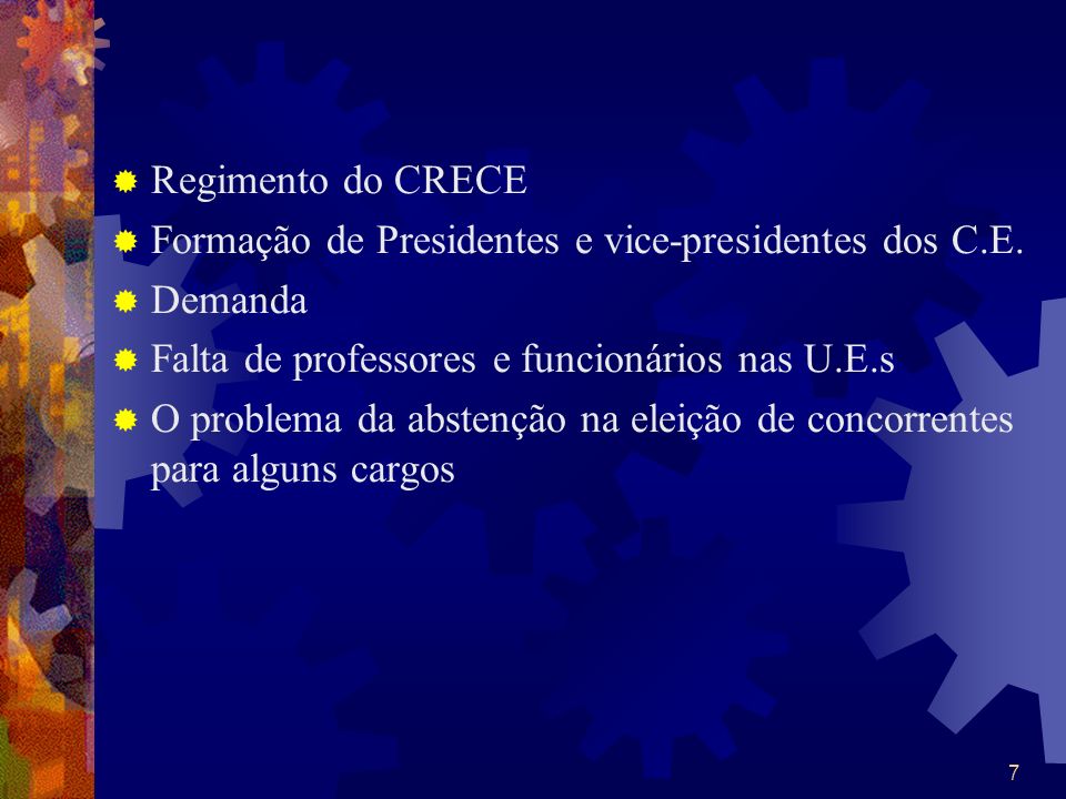 Formação de Presidentes e vice-presidentes dos C.E. Demanda