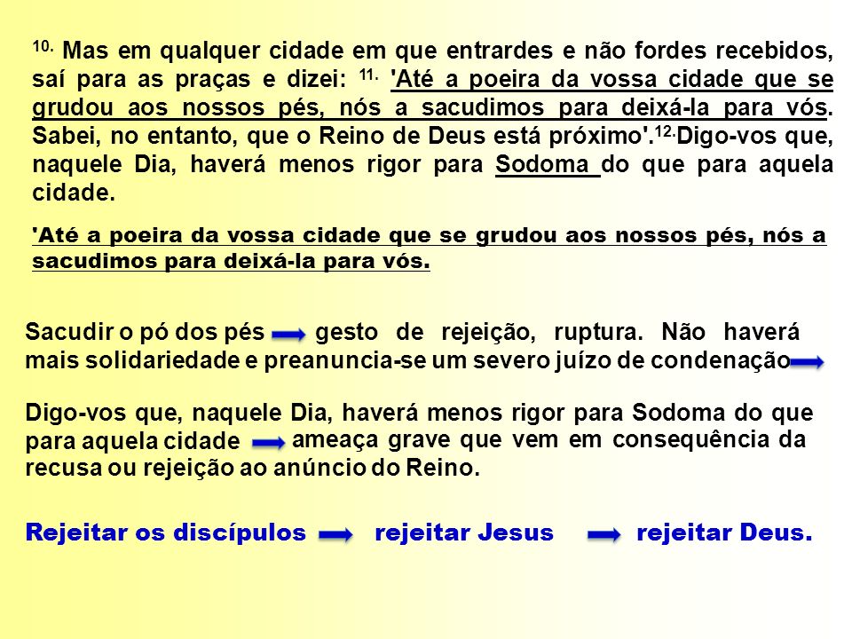 Por que Jesus disse aos discípulos: sacudi o pó dos pés?