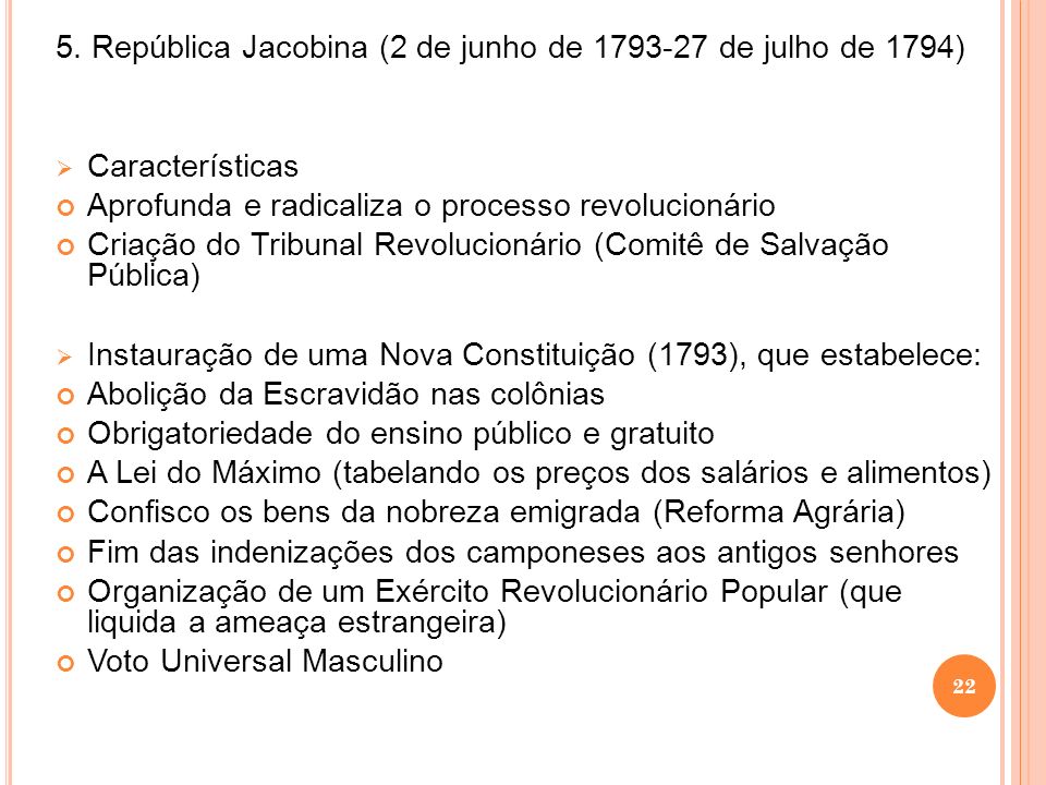 5. República Jacobina (2 de junho de de julho de 1794)
