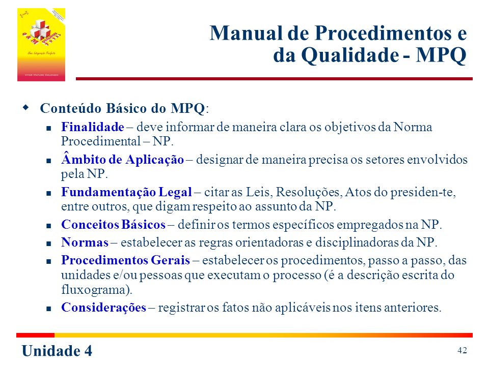 Manual de Procedimentos e da Qualidade - MPQ