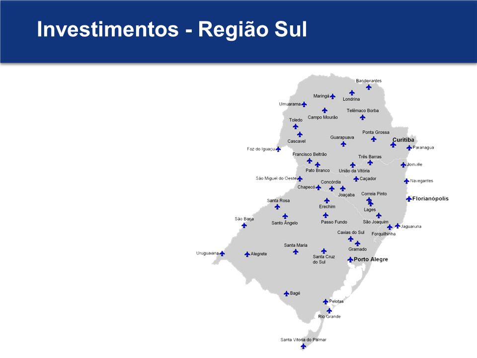 Investimentos - Região Sul