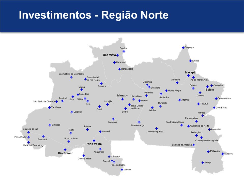 Investimentos - Região Norte