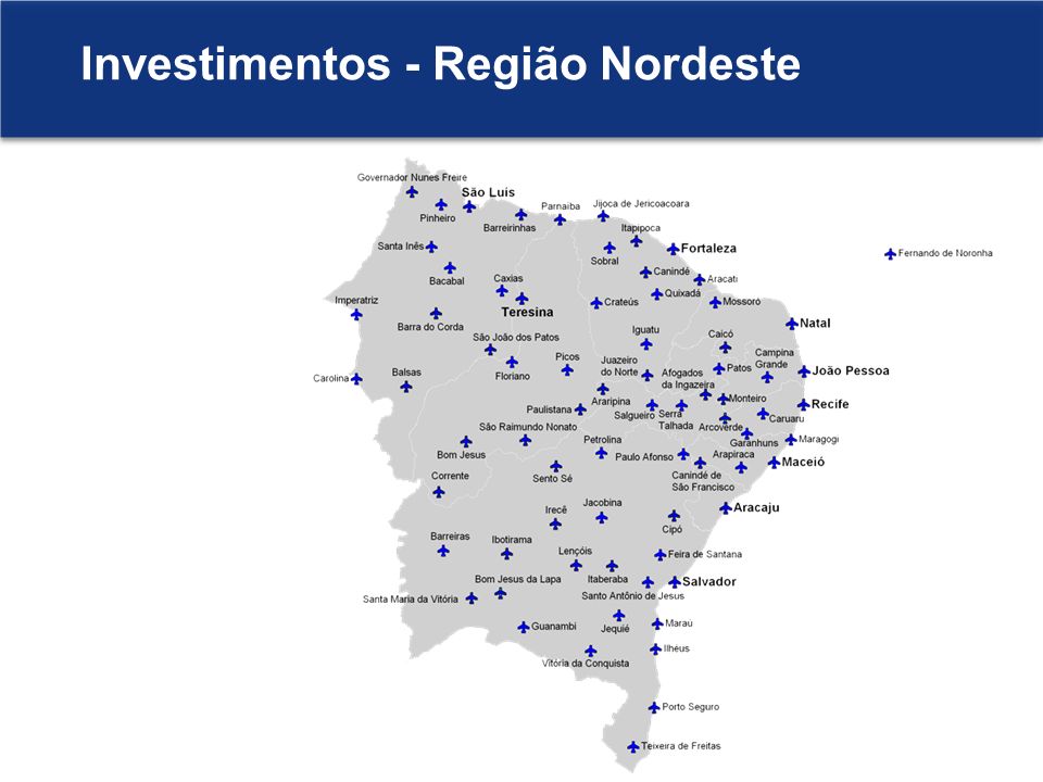 Investimentos - Região Nordeste