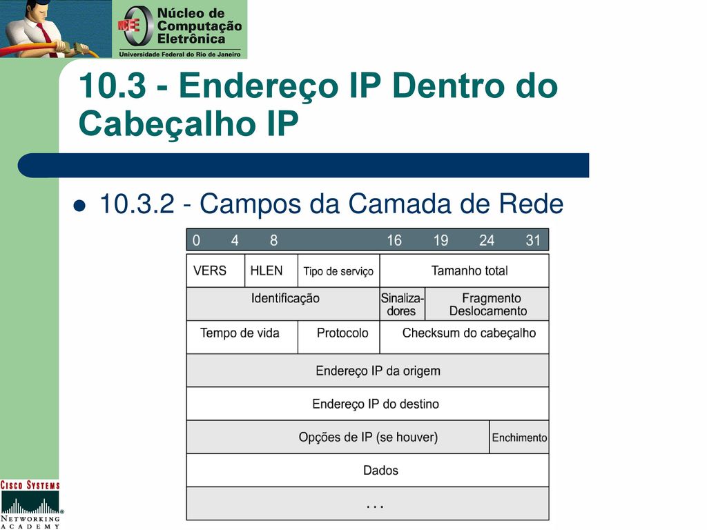 Endereço IP Dentro do Cabeçalho IP