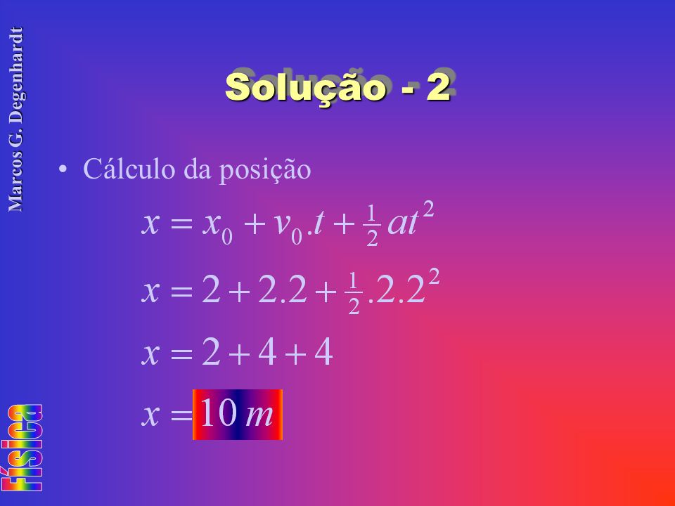 Solução - 2 Cálculo da posição