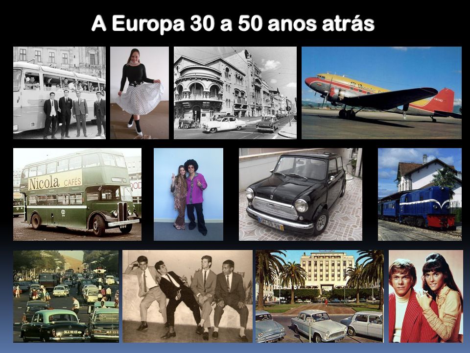 A Europa 30 a 50 anos atrás