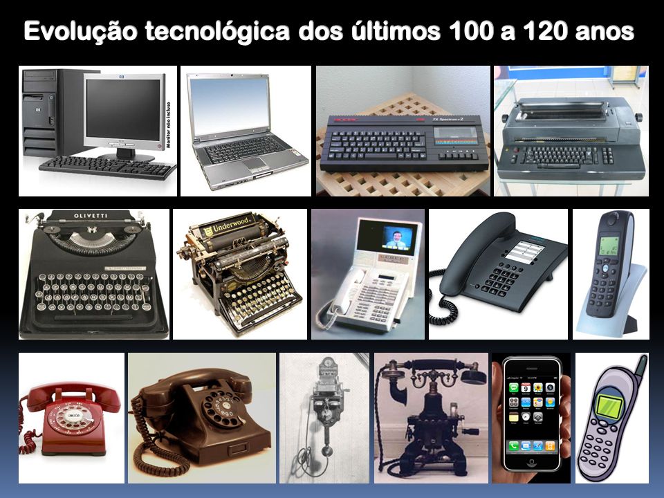 Evolução tecnológica dos últimos 100 a 120 anos