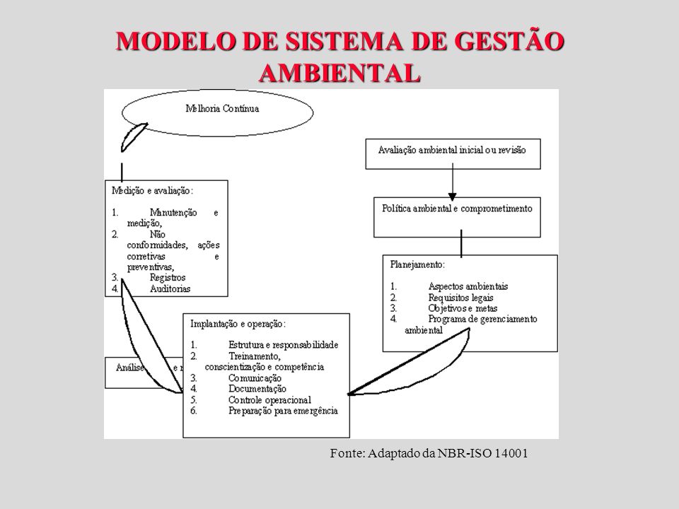 MODELO DE SISTEMA DE GESTÃO AMBIENTAL