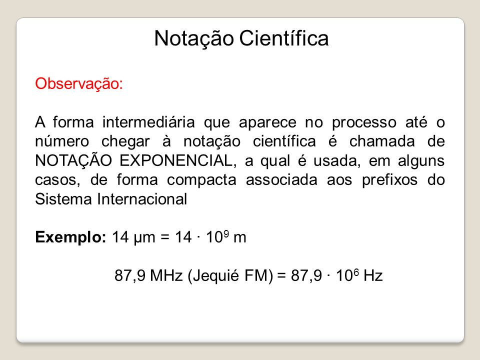 Definição de Notação Científica