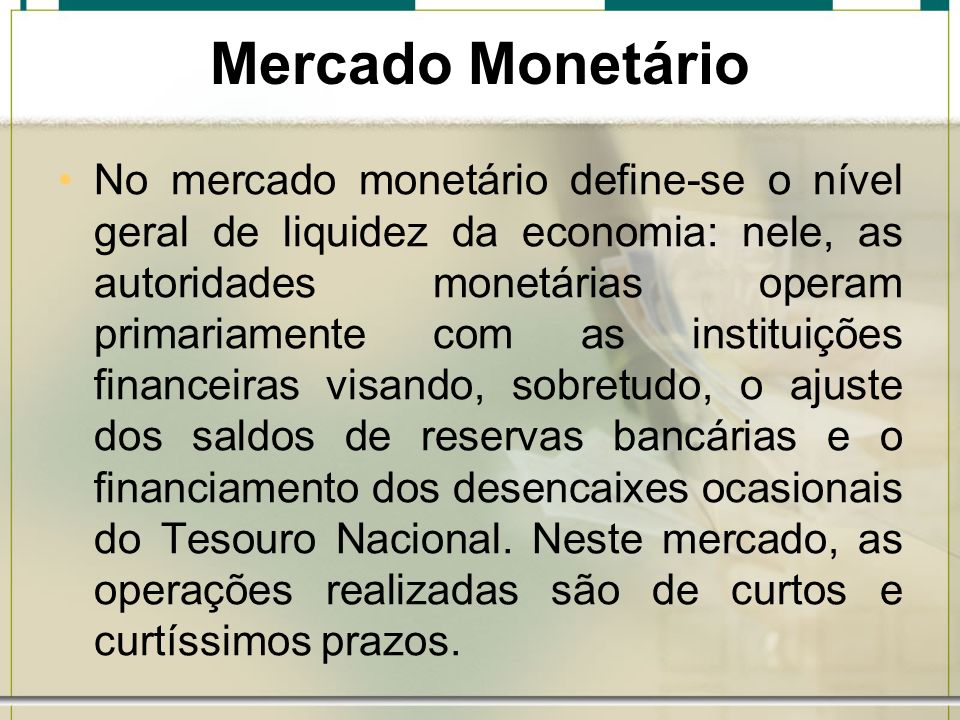 Mercado Monetário