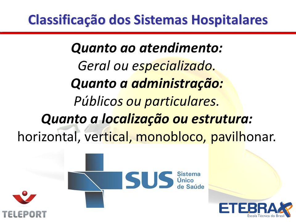 Classificação dos Sistemas Hospitalares