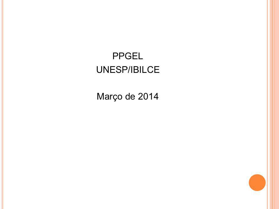 PPGEL UNESP/IBILCE Março de 2014