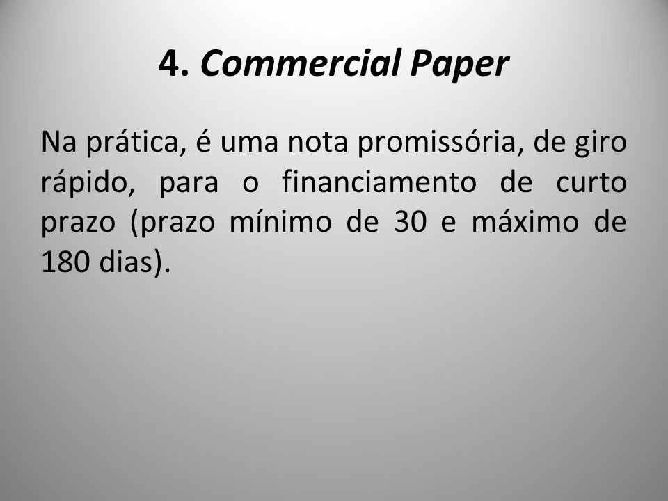 4. Commercial Paper