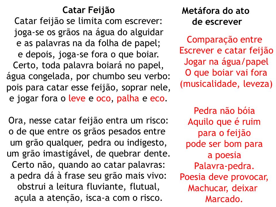 Catar Feijão, PDF, Poesia