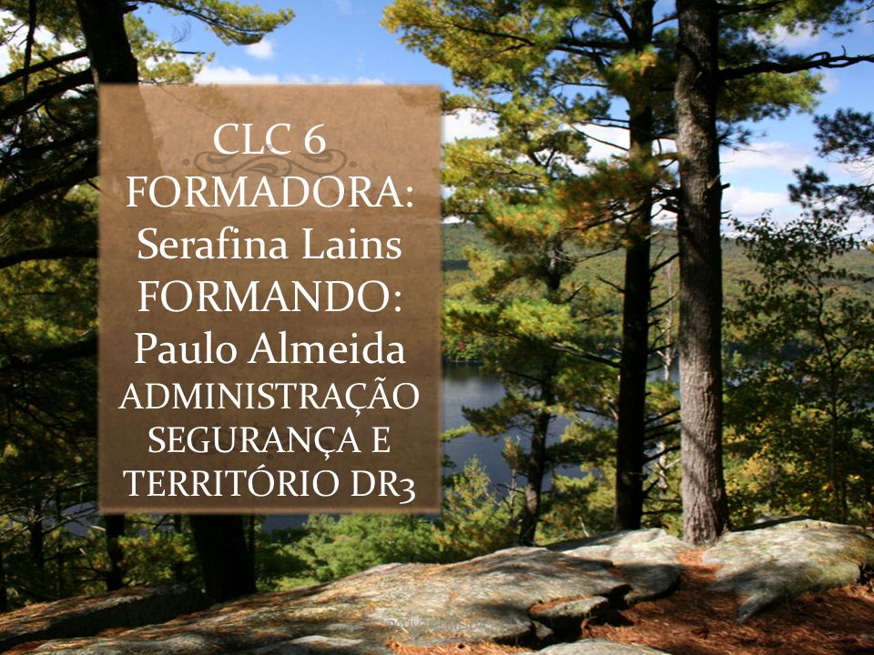 CLC 6 FORMADORA: Serafina Lains FORMANDO: Paulo Almeida ADMINISTRAÇÃO