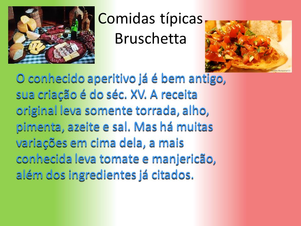 Comidas típicas Bruschetta