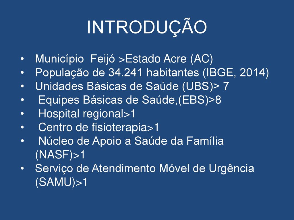 INTRODUÇÃO Município Feijó >Estado Acre (AC)