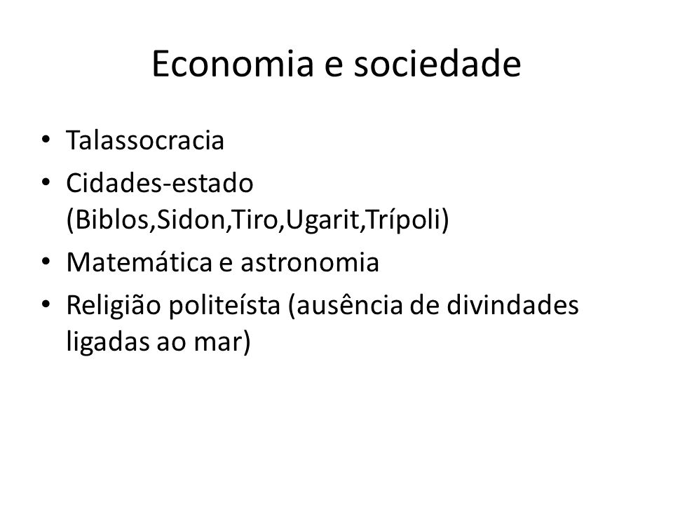 Economia e sociedade Talassocracia