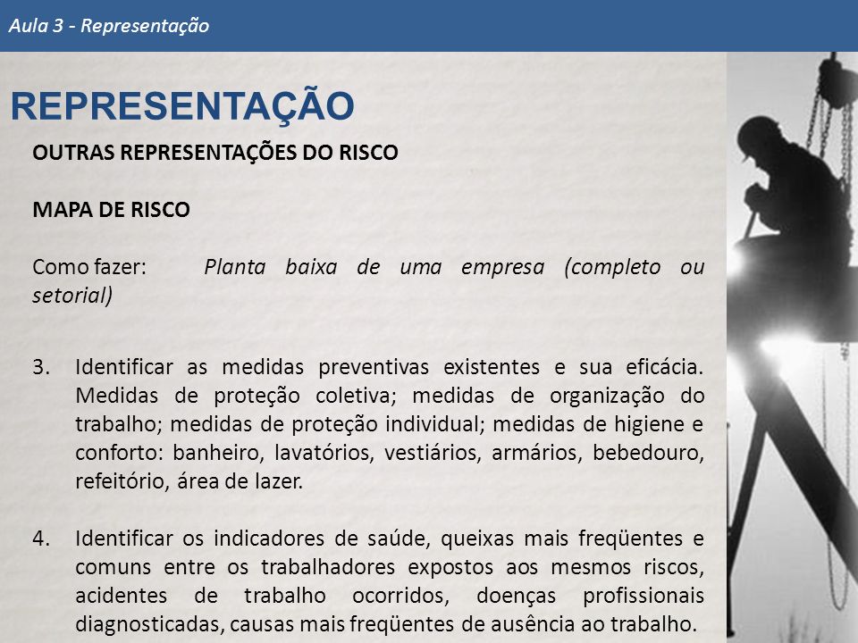 REPRESENTAÇÃO OUTRAS REPRESENTAÇÕES DO RISCO MAPA DE RISCO