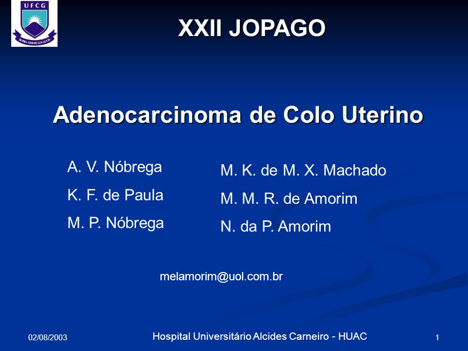 Adenocarcinoma de Colo Uterino