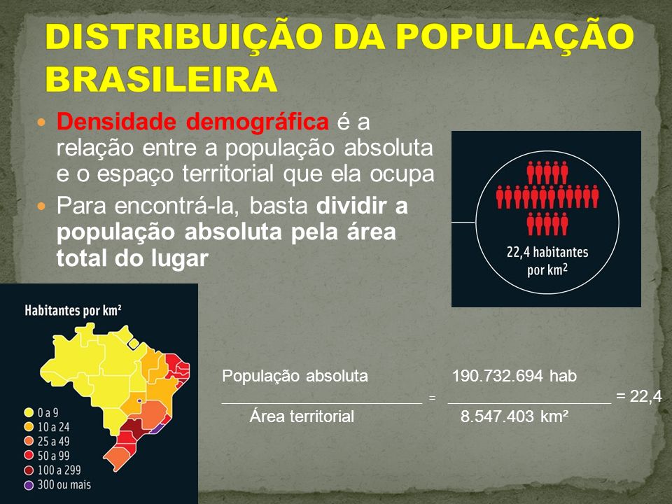 DISTRIBUIÇÃO DA POPULAÇÃO BRASILEIRA