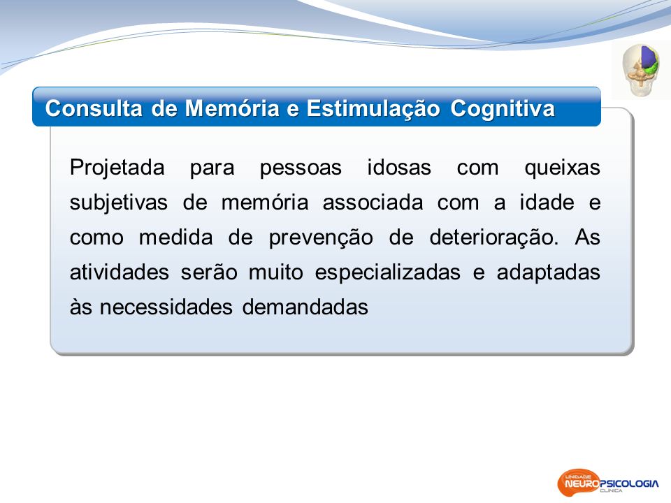 Consulta de Memória e Estimulação Cognitiva