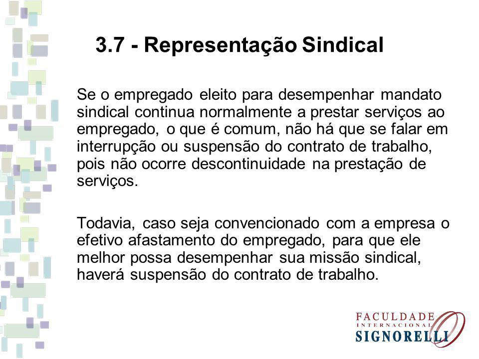 3.7 - Representação Sindical