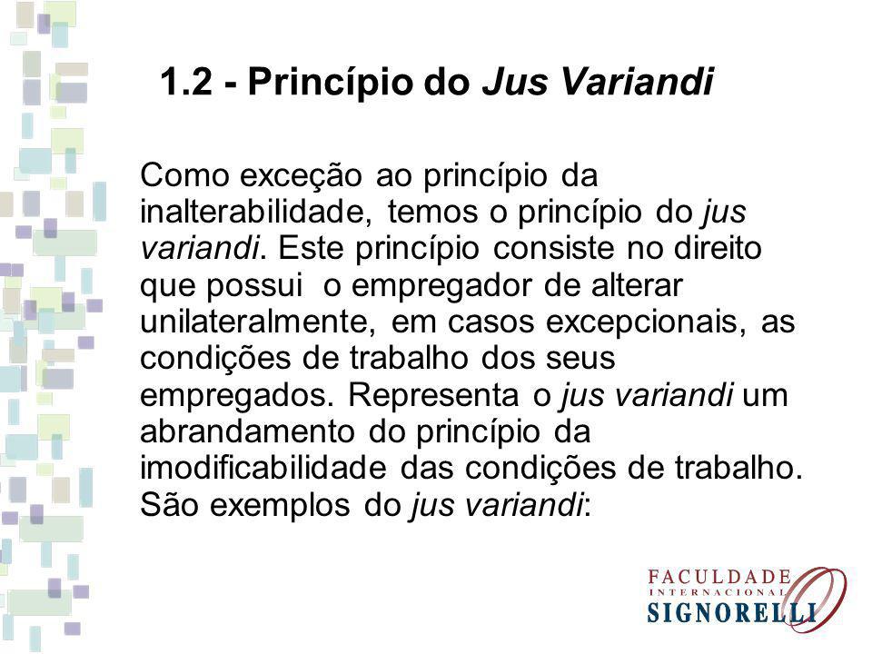 1.2 - Princípio do Jus Variandi