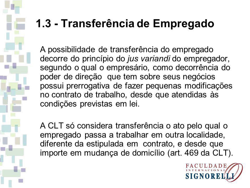 1.3 - Transferência de Empregado