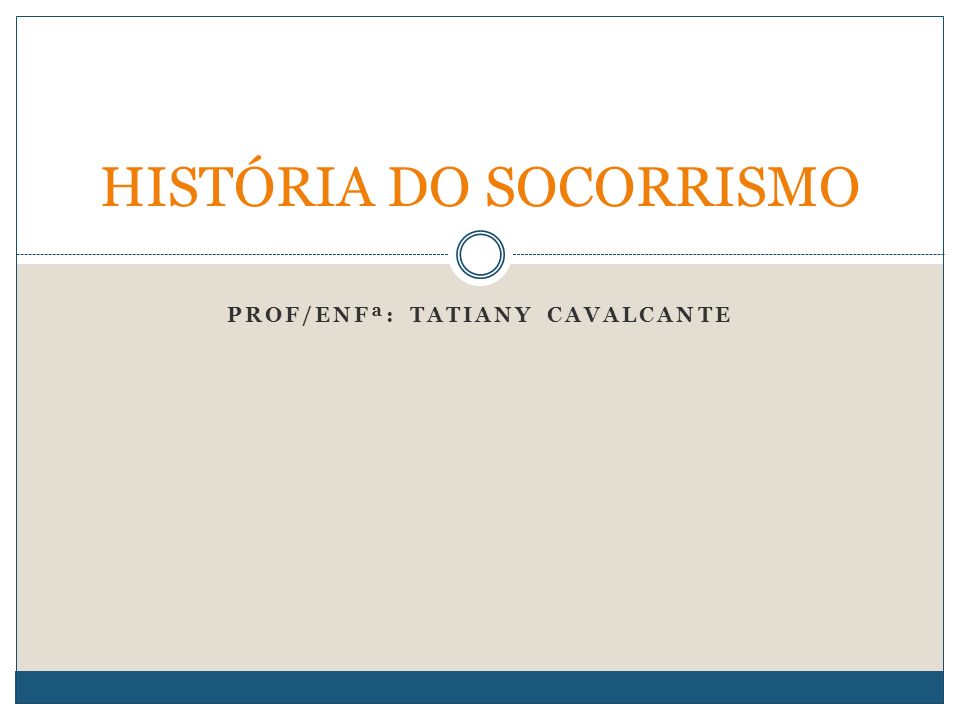 HISTÓRIA DO SOCORRISMO