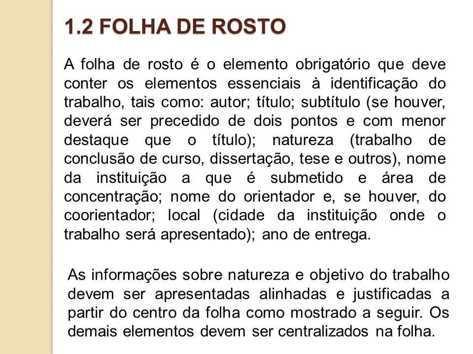 1.2 FOLHA DE ROSTO