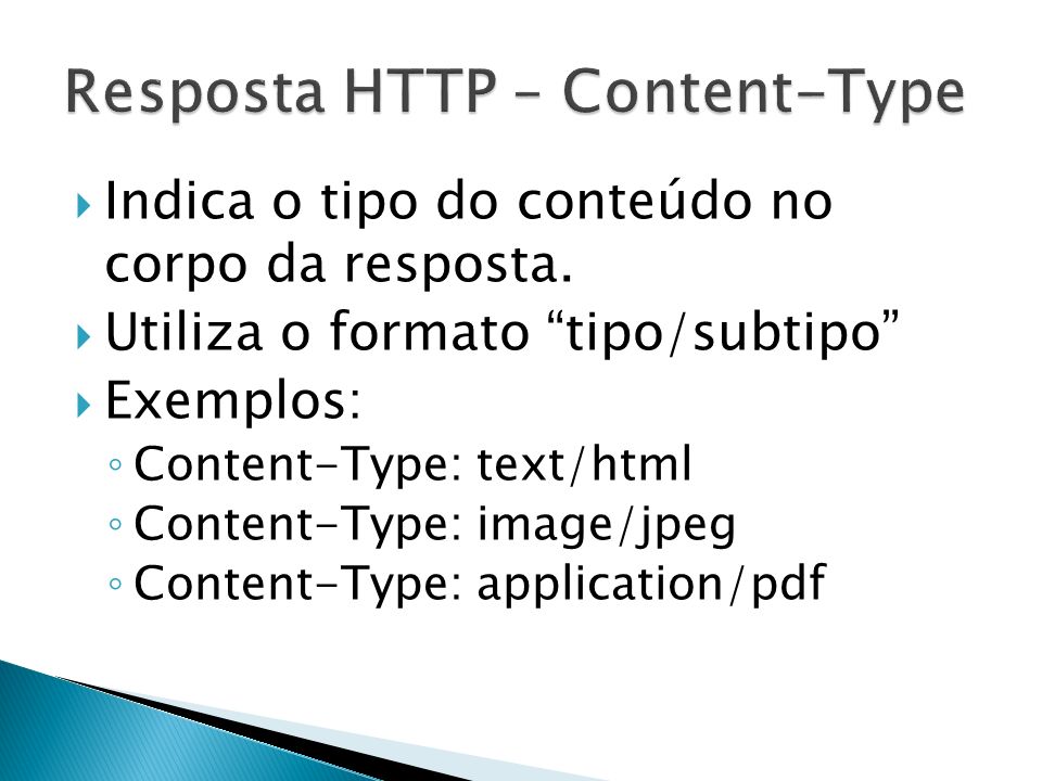 Resposta HTTP – Content-Type