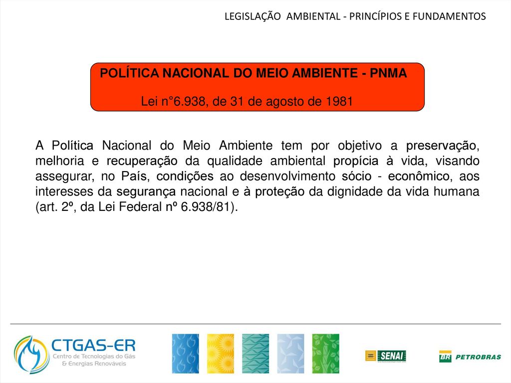 POLÍTICA NACIONAL DO MEIO AMBIENTE - PNMA