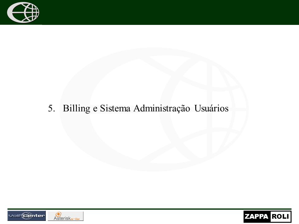Billing e Sistema Administração Usuários