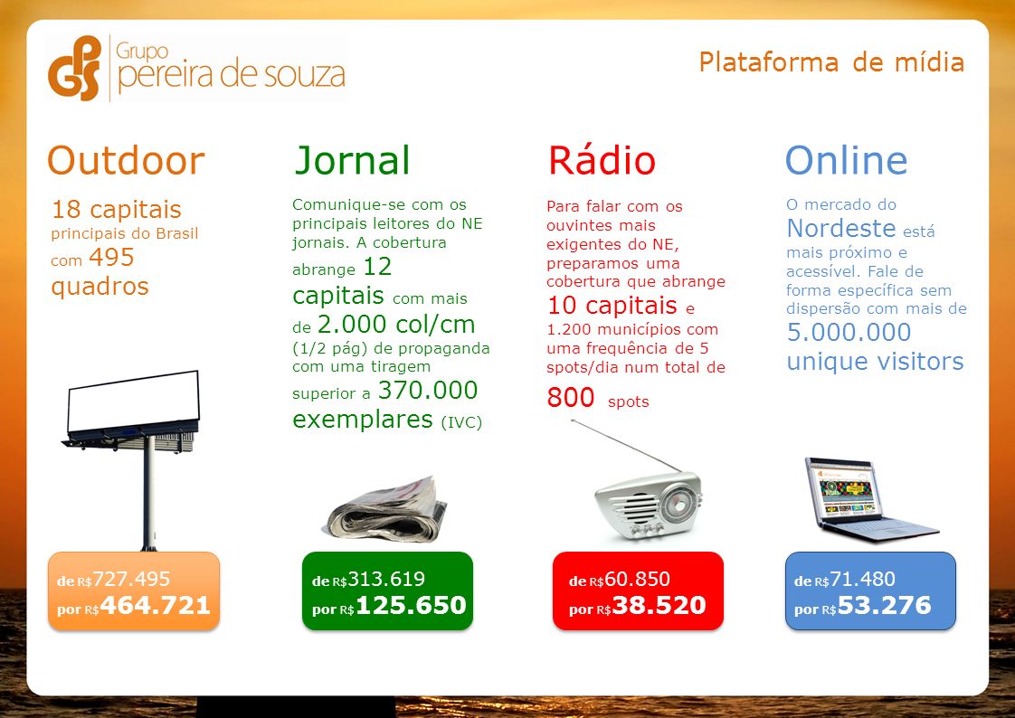 Outdoor Jornal Rádio Online Plataforma de mídia