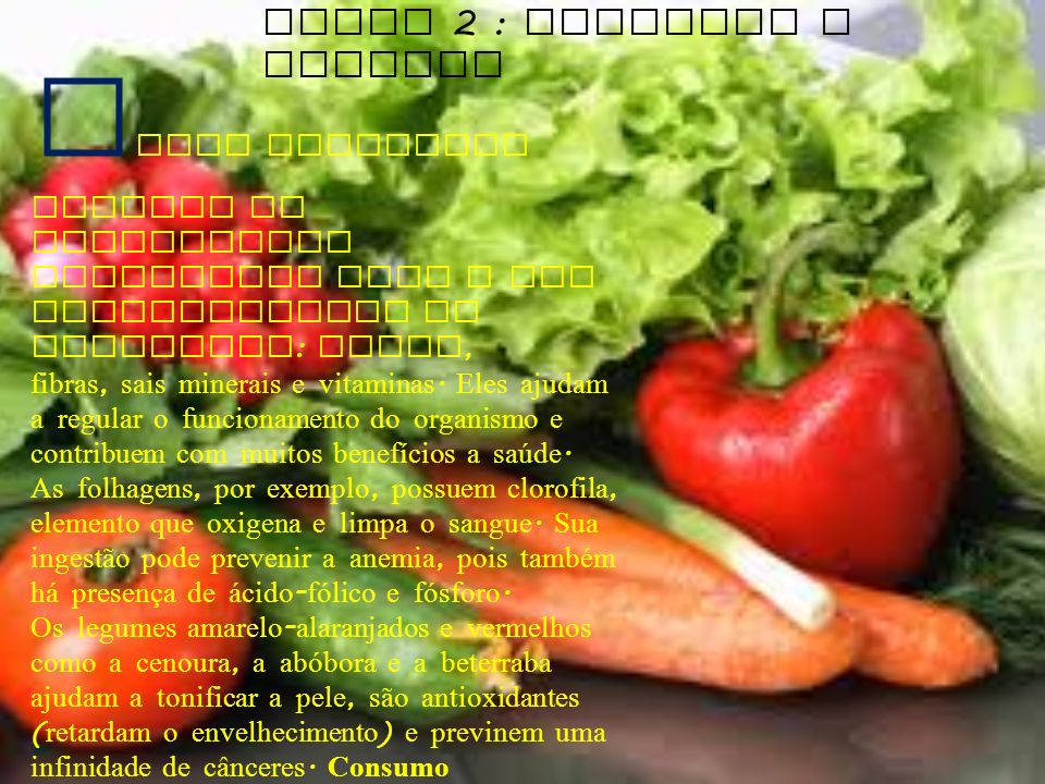 Grupo 2 : Verduras e legumes