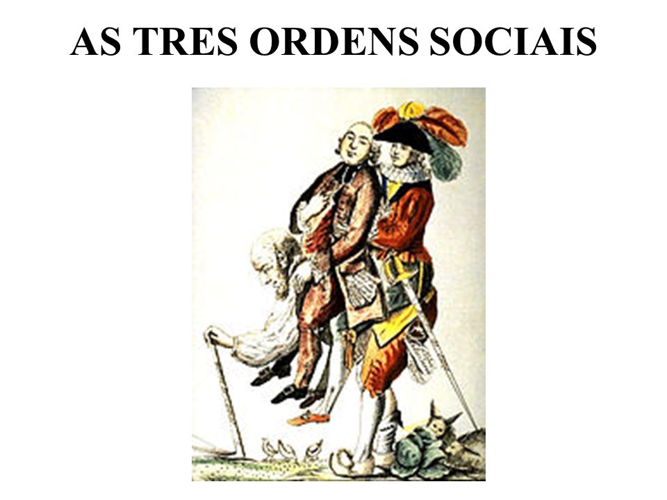 AS TRES ORDENS SOCIAIS